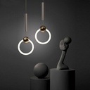 White + Gold Earring style LED Pendant Light