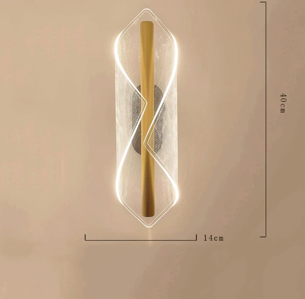 Acrylic and Aluminium Wall Scone - Folded Napkin