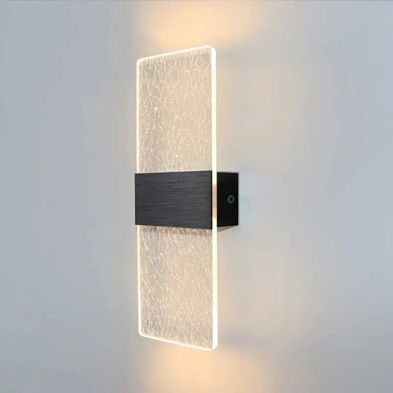 [LH-1081] Acrylic and Aluminium Wall Scone up-down with Gold Ring- Rectangle.webp