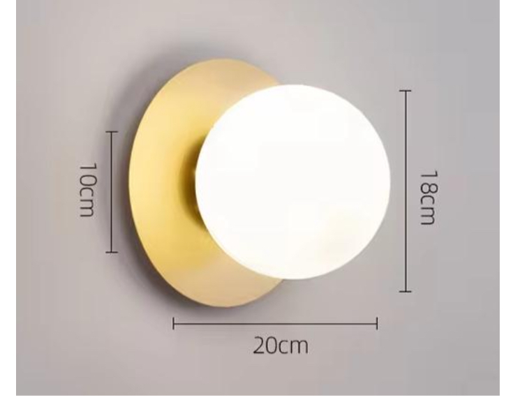 Modern Bedside Gold Chromed Wall Lamp