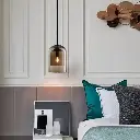 Nordic Style Double Cylindrical Glass Pendant Light- Bedroom.webp