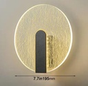 Acrylic and Aluminium Wall Scone Cracked Glass- Round