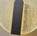 Acrylic and Aluminium Wall Scone Cracked Glass- Round
