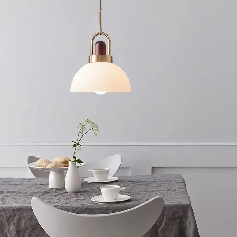 Classic Half Moon Pendant Light with Lipstic Design-Dining