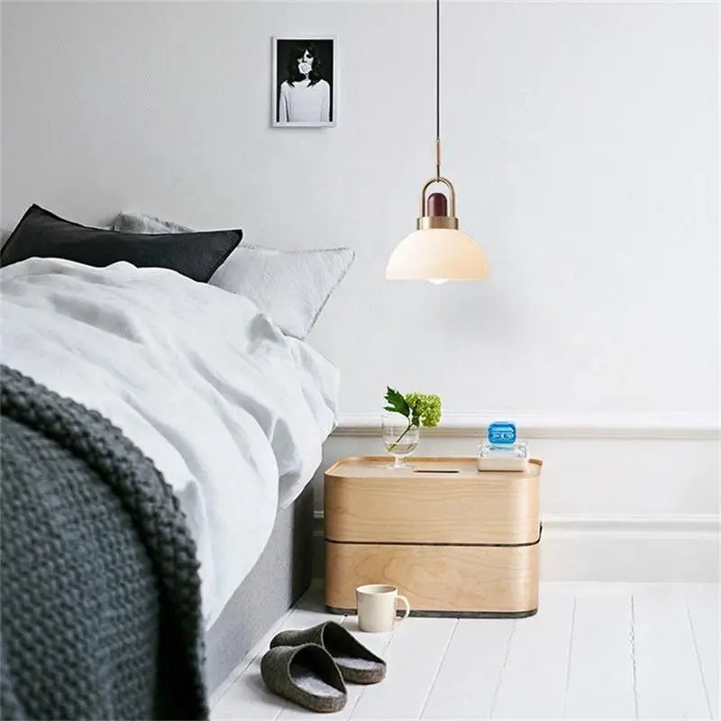 Classic Half Moon Pendant Light with Lipstic Design- Bedroom