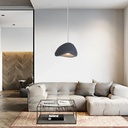 Fibre Glass Pendant Light Dark Grey- Living Room