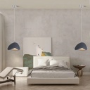 Fibre Glass Pendant Light Dark Grey- Bedroom