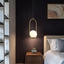 Gold Oval Ring Pendant Light