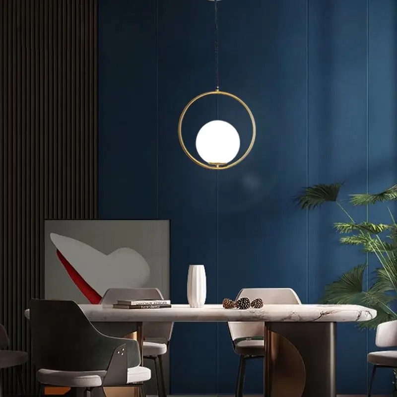 Gold Ring Pendant light- Dining