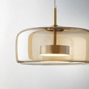 Contemporary design Amber Glass Shade LED Pendant Light