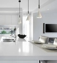 Metal Pendant Light with Cone Lamp Shade- White