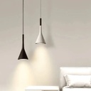 Metal Pendant Light with Cone Lamp Shade- White