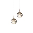Nordic Style Globe Pendant light with White Glass Semi cylinder