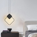 Nordic Style Modern Acrylic Pendant light with Double Square ring