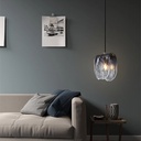 Retro Style Hand-Corrugated Glass Pendant Light