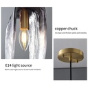 Retro Style Hand-Corrugated Glass Pendant Light
