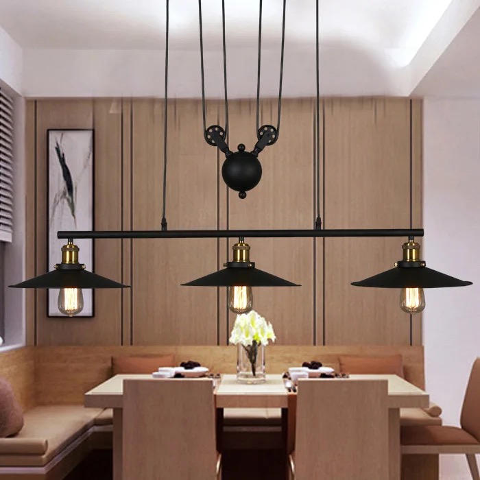 Triple Head Adjustable Hydraulic Pendant Light