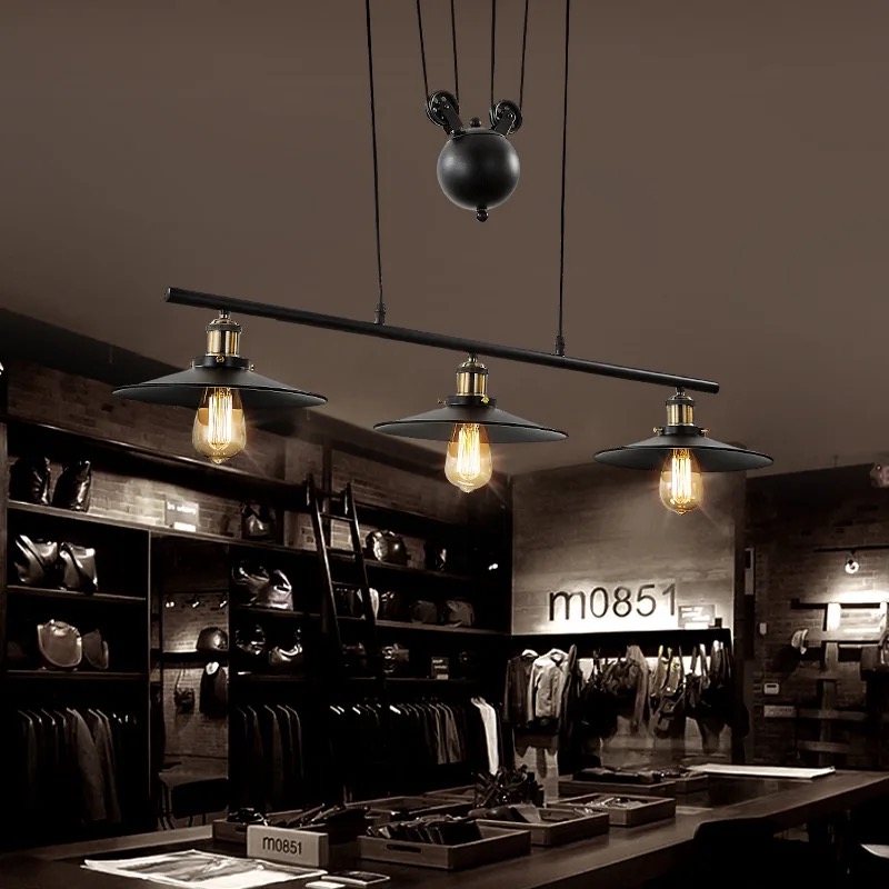 Triple Head Adjustable Hydraulic Pendant Light