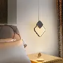 Nordic Style Modern Acrylic Pendant light with Double Square ring