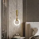 White + Gold Earring style LED Pendant Light