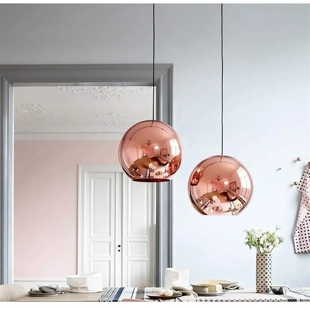 Contemporary design Globe Rose Gold Pendant Light