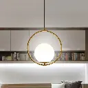 Gold Ring Pendant light