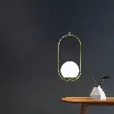 Gold Oval Ring Pendant Light