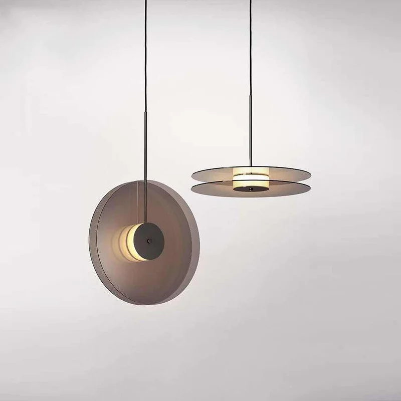 Classic Gramaphone Record Design LED Glass Pendant Light
