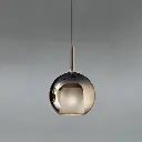 Nordic Style Globe Pendant light with White Glass Semi cylinder