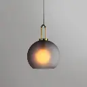 American style Grey Frosted Glass Round Pendant Light