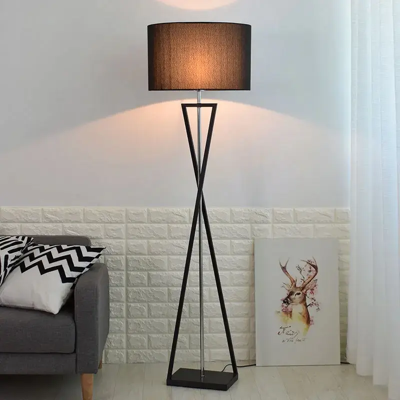 European Style Black Tripod Design Floor Lamp