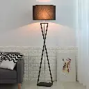 European Style Black Tripod Design Floor Lamp
