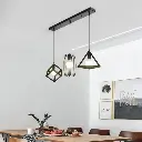 Triple Head Multi Shape Metal Pendant Light