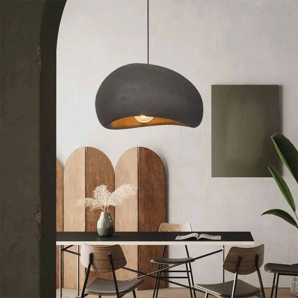 Fibre Glass Pendant Light Dark Grey