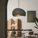 Fibre Glass Pendant Light Dark Grey