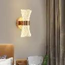 Acrylic and Aluminium Up /Down Wall Scone with Gold Ring