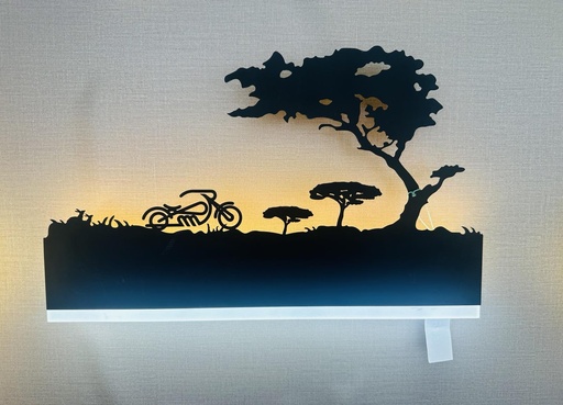 [LH-102] 2184 - LED WALL LAMP 10W+10W WW+DL BLACK (MOTORCYCLE)
