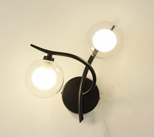 [LH-969] WALL LAMP 6610 G9 DOUBLE HEAD BLACK BODY
