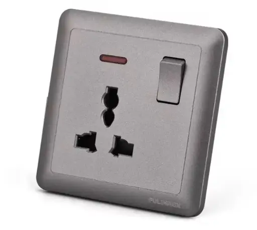 [LH-1163] SOCKET SWITCH 13A SINGLE GREY INFINITE