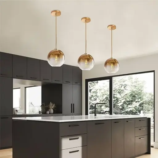 [LH-1113] Modern Nordic Bubble Ball Gold Pendant Light-Single