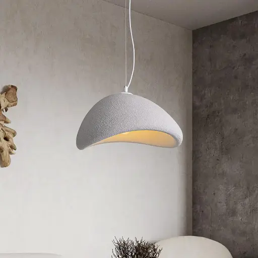 [LH-1099] Fibre Glass Pendant Light Light Grey
