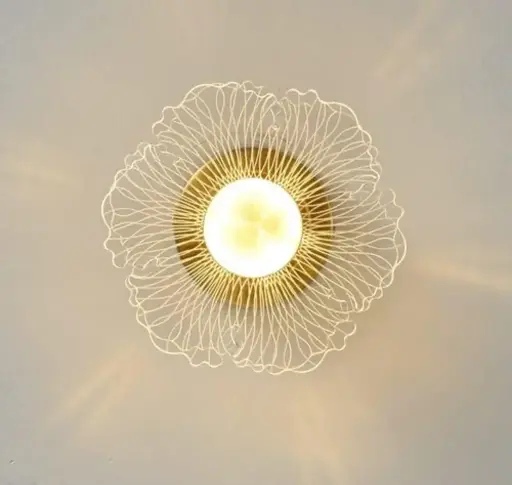 [LH-1062] Acrylic and Aluminium Double Layer Petals Wall Scone