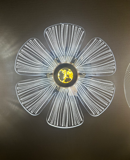 [LH-1086] Acrylic and Aluminium Wall scone 3D Flower
